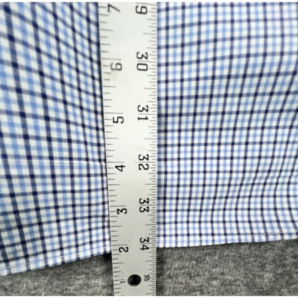 Ralph Lauren Shirt Mens XL Blue Gingham Check Flesh Pony Button Down Classic Fit